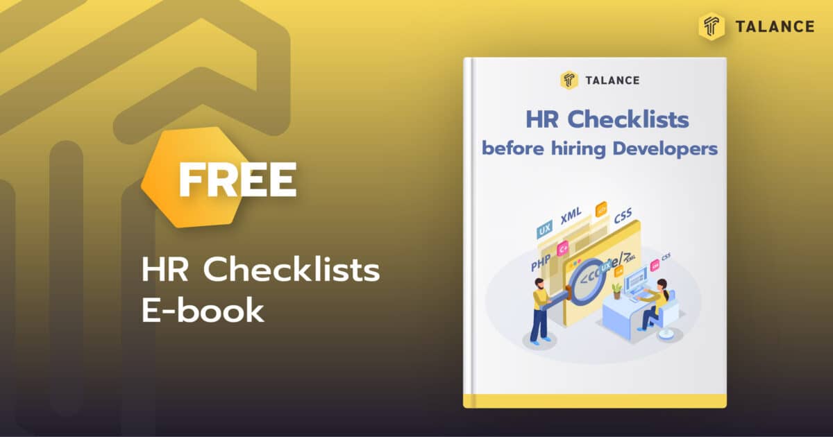 โหลดฟรี !! E-Book “HR Checklists before hiring Developers”